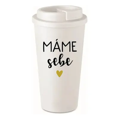 MÁME SEBE - bílý termohrnek 475 ml