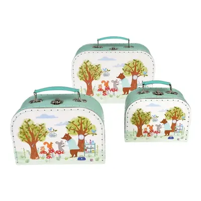 Kartonové dětské organizéry na hračky v sadě 3 ks 21x28x8 cm Woodland Friends – Rex London