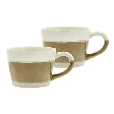 Villa Collection Porcelánový hrnek s ouškem Evig 0,3l Cream/Brown (sada 2 ks)