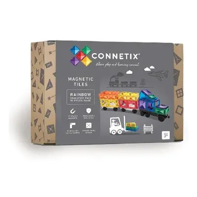 Connetix magnetická stavebnice Rainbow Transport Pack 50ks