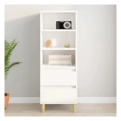 Skříň highboard bílá 40 x 36 x 110 cm kompozitní dřevo