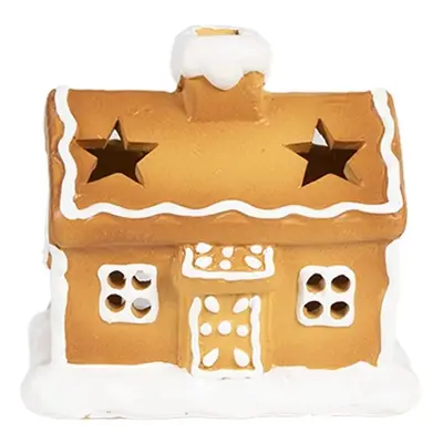 Keramický svícen perníková chaloupka Gingerbread House - 11*8*10 cm