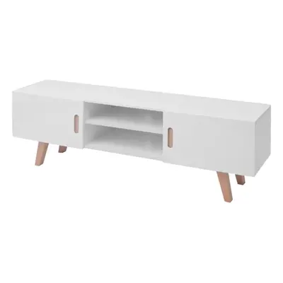 vidaXL TV stolek MDF 150 x 35 x 48,5 cm bílý s vysokým leskem