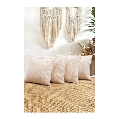 Povlaky na polštáře v sadě 4 ks z bio bavlny 43x43 cm Natural – Mila Home