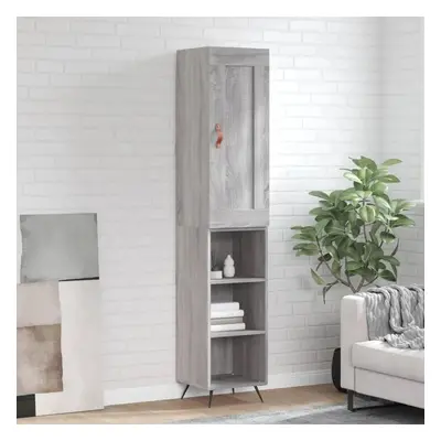 Skříň highboard šedá sonoma 34,5 x 34 x 180 cm kompozitní dřevo