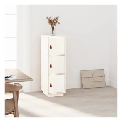 Skříň highboard bílá 34x40x108,5 cm masivní borové dřevo