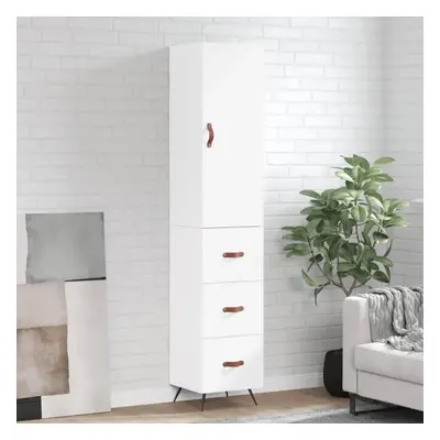 Skříň highboard bílá 34,5 x 34 x 180 cm kompozitní dřevo