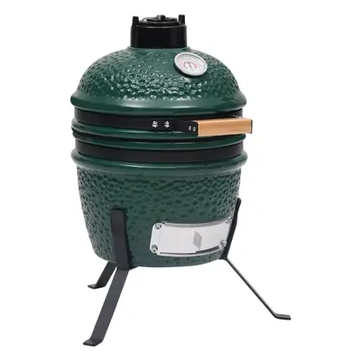 Zahradní gril a udírna 2 v 1 Kamado keramický 56 cm zelený