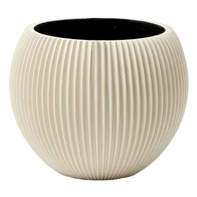 Capi Nature Groove Special Vase Ball Beige Ø 18 cm / V 15 cm