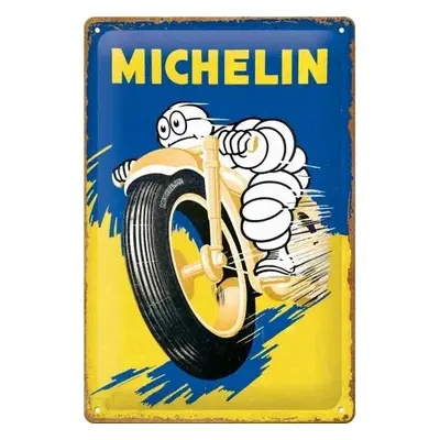 Plechová cedule Michelin - Motorcycle Bibendum