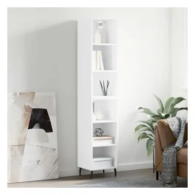 Skříň highboard bílá 34,5x32,5x180 cm kompozitní dřevo