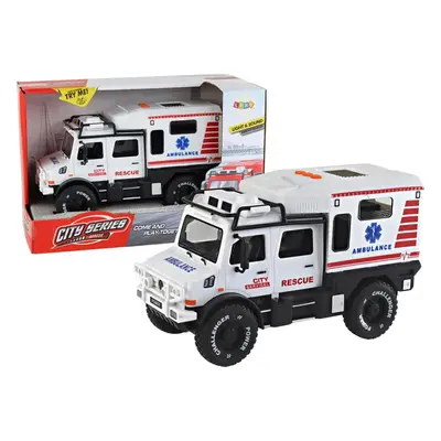 LEAN Toys Ambulance Offroad se zvuky a světly, bílá