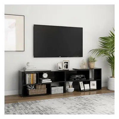 vidaXL TV skříňka černá s vysokým leskem 149x30x52 cm kompozitní dřevo