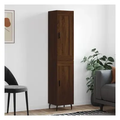 Skříň highboard hnědý dub 34,5 x 34 x 180 cm kompozitní dřevo