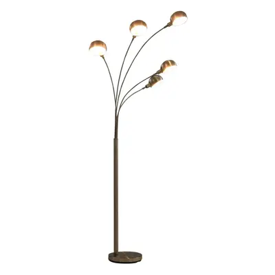 vidaXL Stojací lampa 200 cm 5 x E14 stříbrná