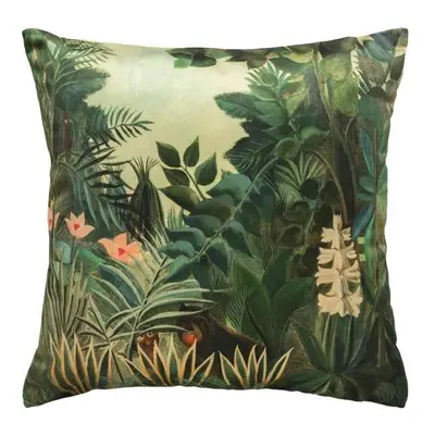 SCANquilt povlak ART VELVET rousseau-jungle zelená 45 x 45 cm