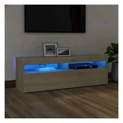 vidaXL TV skříňka s LED osvětlením dub sonoma 120 x 35 x 40 cm