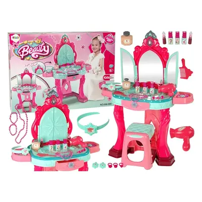 LEAN Toys Beauty Set toaletní stolek pro dívky růžový