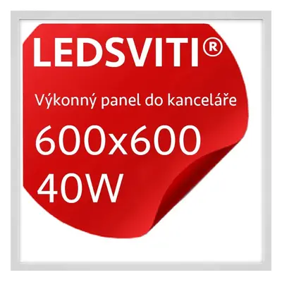 LEDsviti Bílý LED panel 600x600mm 40W denní bílá (24716)