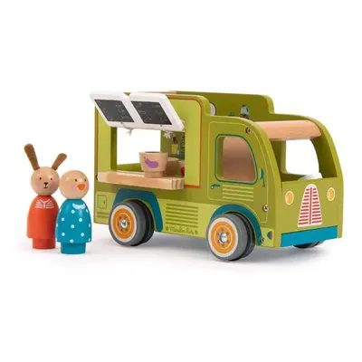 Dřevěné autíčko La Grande Famille Food Truck – Moulin Roty