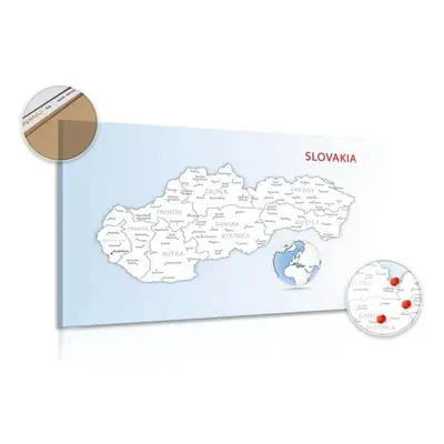 Obraz na korku mapa Slovenské republiky