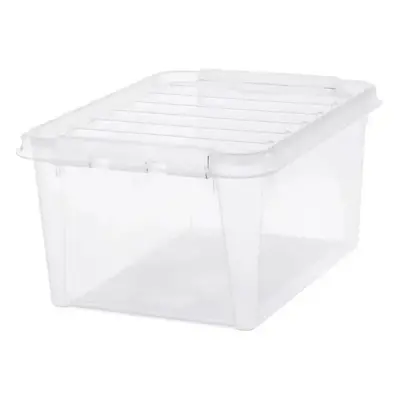 SmartStore Úložný box s bílými klipy Classic, 32 l