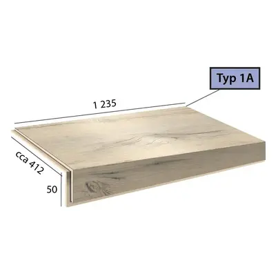 Vinylové schody Ecoline Step 1A - 9503 Borovice bílá rustikal