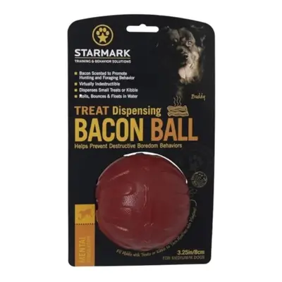 Hračka guma Chew ball Bacon míč Starmark 8cm červený