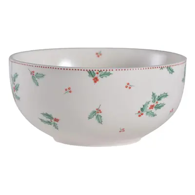 Porcelánová miska s cesmínou Holly Christmas - Ø 14*7 cm / 500 ml