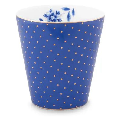 Pip Studio Royal dots blue hrnek bez ucha 230ml, modro-bílý