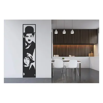 Lepy.cz Samolepka na zeď Charlie Chaplin Velikost (šířka x výška): 41x170cm, Barevná varianta: T