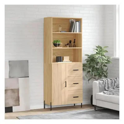 Skříň highboard dub sonoma 69,5 x 34 x 180 cm kompozitní dřevo