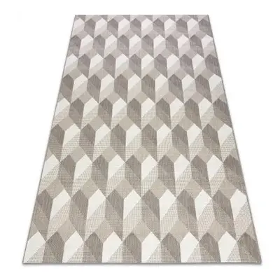 koberec FLAT 48624/686 SISAL 3d kostka velikost 160x230 cm | krásné koberce cz