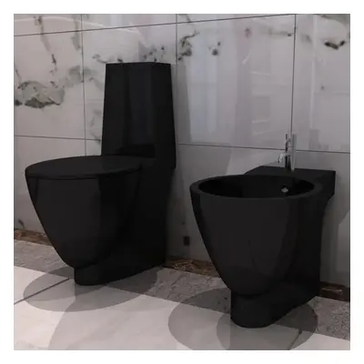 Keramické WC a bidet černé