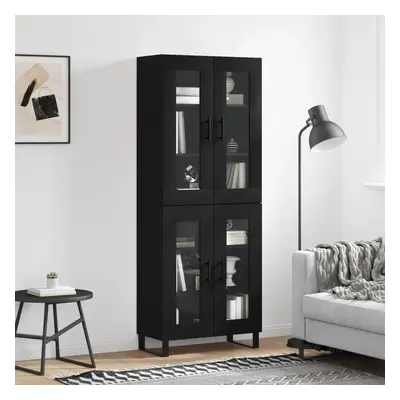 Skříň highboard černá 69,5 x 34 x 180 cm kompozitní dřevo