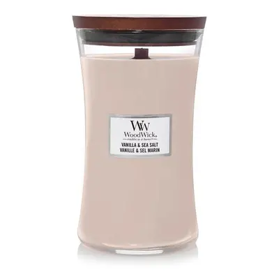 WoodWick vonná svíčka s dřevěným knotem velká Vanilla & Sea Salt 609 g