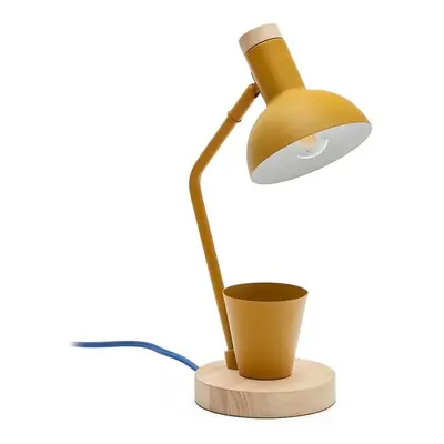 Stolní lampa v hořčicové barvě s kovovým stínidlem (výška 37 cm) Katia – Kave Home