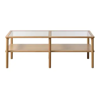 Skleněný konferenční stolek v přírodní barvě 60x120 cm Elba – Unique Furniture