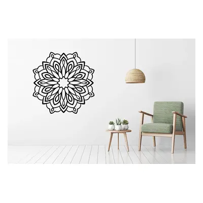 Lepy.cz Samolepka na zeď Mandala Velikost (šířka x výška): 60x60cm, Barevná varianta: Černá