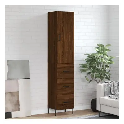 Skříň highboard hnědý dub 34,5 x 34 x 180 cm kompozitní dřevo