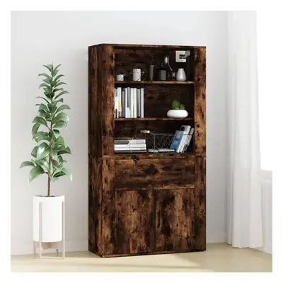 Skříň highboard kouřový dub kompozitní dřevo