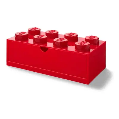 Červený stolní box se zásuvkou LEGO®, 31 x 16 cm