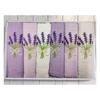 Utěrky v dárkovém balení LAVENDER set 6ks