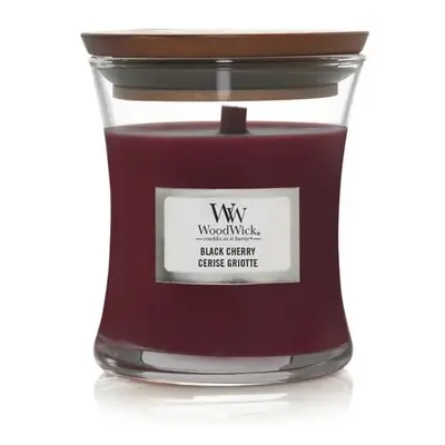 WoodWick vonná svíčka s dřevěným knotem malá Black Cherry 85 g