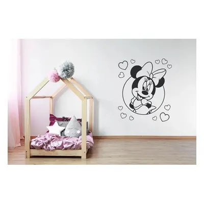 Lepy.cz Samolepka na zeď Minnie - Srdíčka Velikost (šířka x výška): 40x47cm, Barevná varianta: T