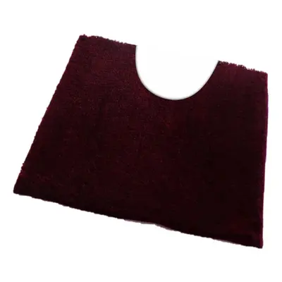 ROUTNER Koupelnová předložka COTTON Bordo - Bordo / 50 x 50 cm WC s výkrojem