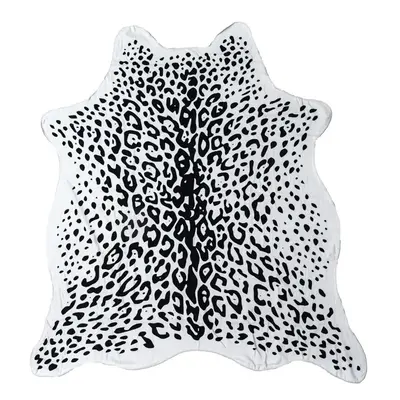 Osuška LEOPARD 146 x 150 cm černobílá, 100% polyester