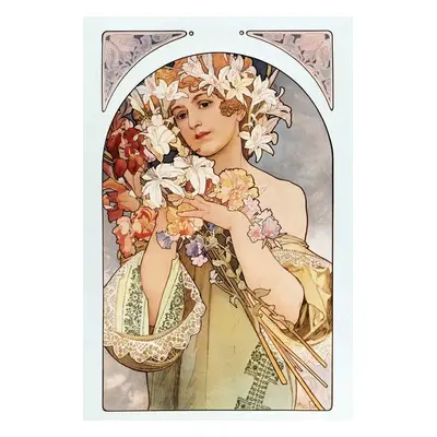 Obrazová reprodukce The Flower, Alfons Mucha