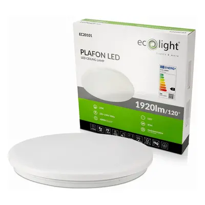 ECOLIGHT LED stropní svítidlo - 24W - IP44 - neutrální bílá