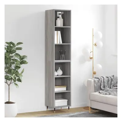 Skříň highboard šedá sonoma 34,5x32,5x180 cm kompozitní dřevo